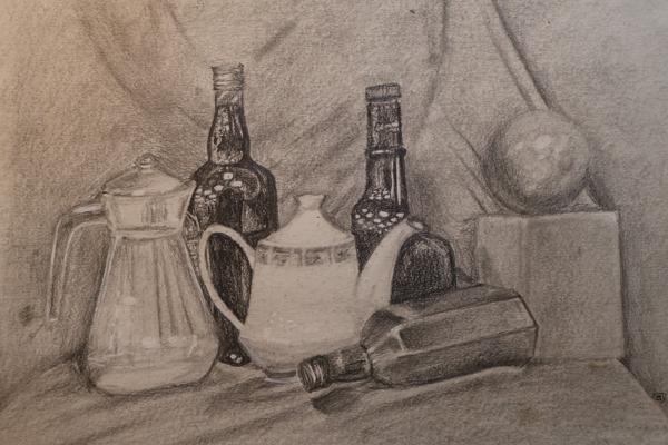 10’’ x `14’’ pencil on buff sheet